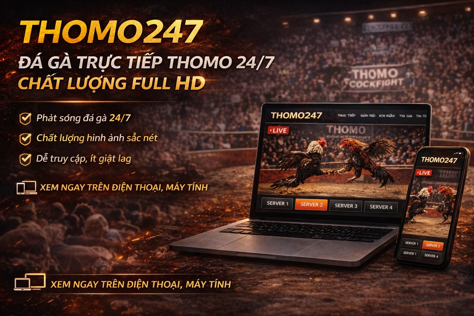 Đá Gà Thomo Xanh Mồng Trích Uống Máu Đối Thủ Full HD